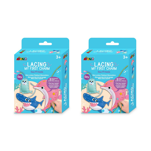 2PK Avenir Lacing My First Charm Sea Friends Kids Activity Kit 3y+