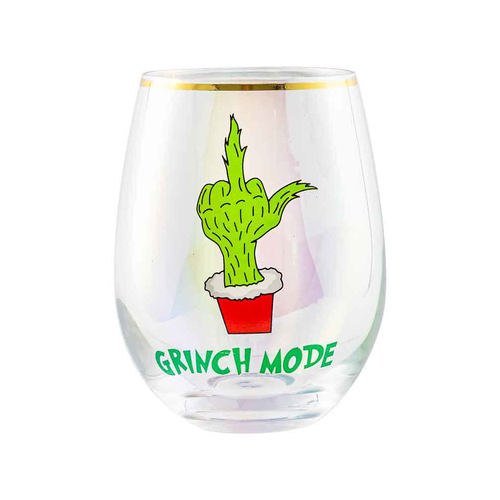 Novelty Christmas Grinch Mode 600ml Stemless Wine Glass - Online | KG  Electronic