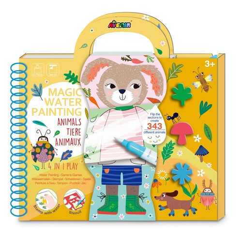 Avenir Magic Water Painting Forest Animals Kids Art Activity 3y+