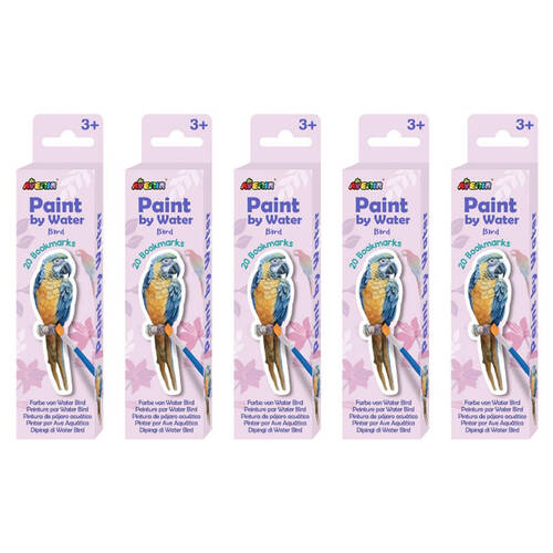 5PK Avenir Paint by Water Bookmarks Art & Craft Toys 6x18.5cm - Bird 3y+