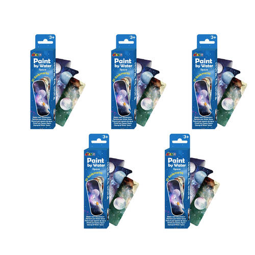 5PK Avenir Paint by Water Bookmarks Art & Craft Toys 6x18.5cm - Space 3y+