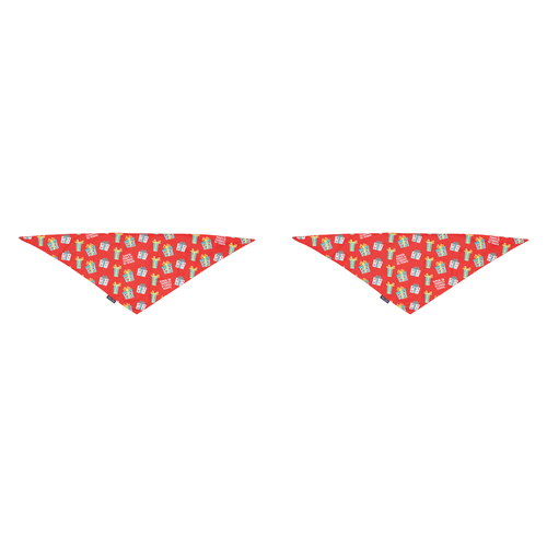 2PK Splosh Christmas Presents Cotton Dog Bandana 70x25cm Red/Green