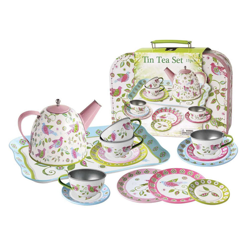 Kaper Kidz Bird Tin Tea Set Suitcase