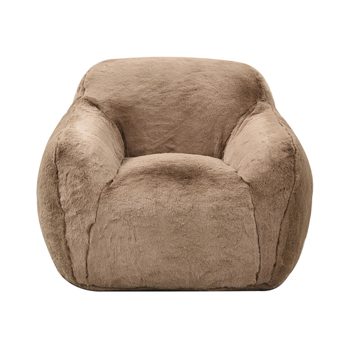 I Am Fake Cozy Chair Home Decor Faux Fur Medium Taupe