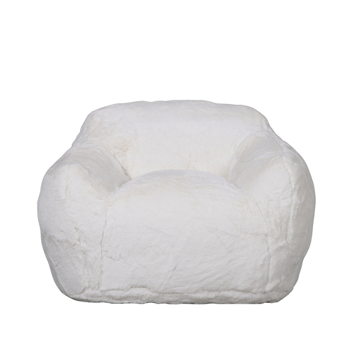 I Am Fake Cozy Chair Home Decor Faux Fur Medium White