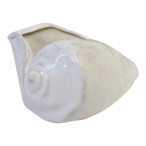 LVD Ceramic 16.5cm Shell Home Decorative Bowl/Planter - Ivory