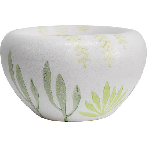 LVD Ceramic Indoor Decorative Planter Pot Bowl 24x15cm Faded Succulent