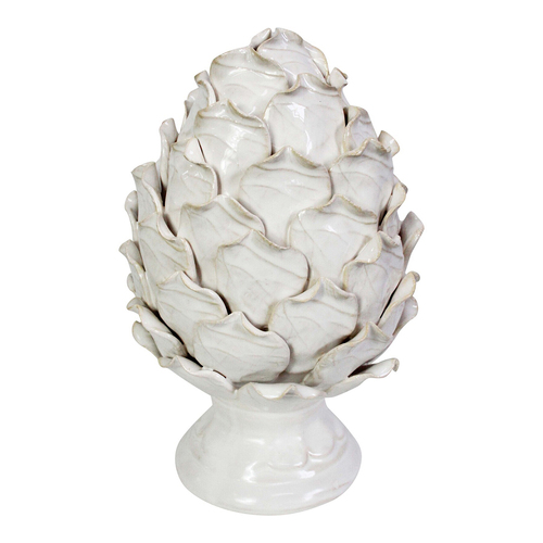 LVD Ceramic 25cm Artichoke Home Decorative Figurine - White