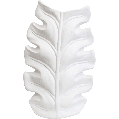 LVD Organic Leaf Vase Rustic Decorative Home/Lounge Decor 30.5x46.5cm White