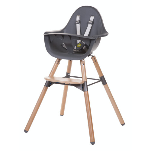 Childhome Evolu 2 Baby High Chair w/ Foot Rest 6m-6y - Anthracite