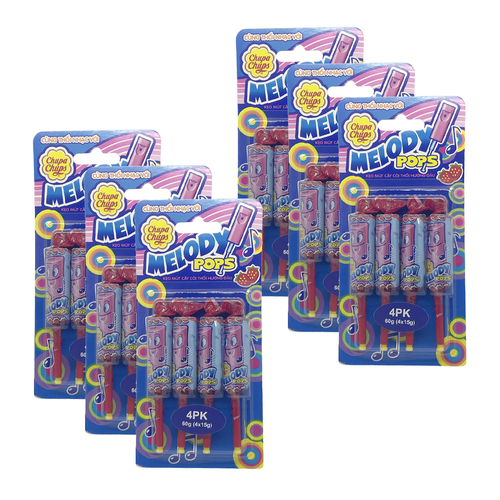 24pc Chupa Chups 15g Melody Pops Candy Lollipop w/ Whistle