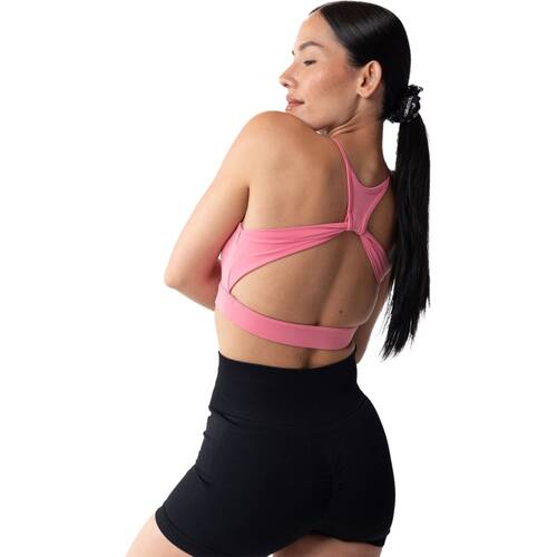 Lifesopeche Seamless Asymmetrical-Back Sports Bra Activewear Dusty Pink Kesi S