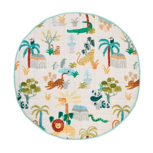 Linen House Kids 200GSM Creatures Great and Small Reversible Playmat Round 120cm