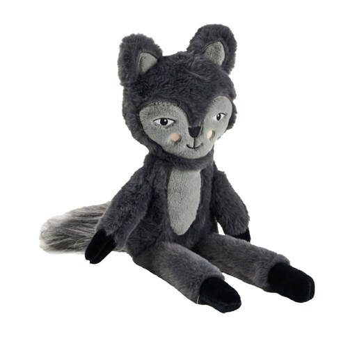 Linen House Kids Walt Wolf Children's Novelty Animal Cushion Grey 23cm