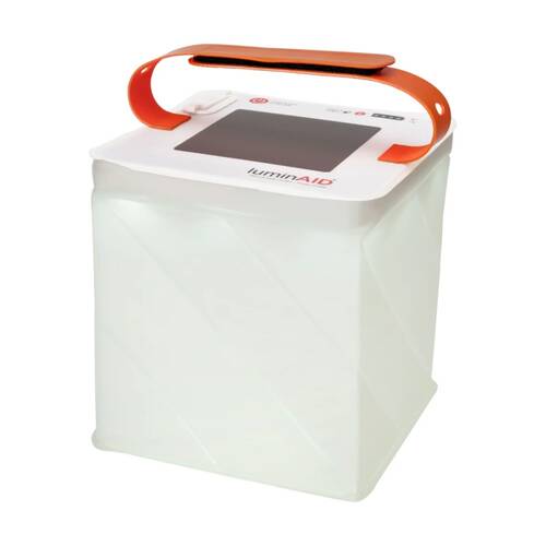 LuminAID Max Quick Inflate Solar Lantern W/ 2000Ah Phone Charger 6x6x6 Inch
