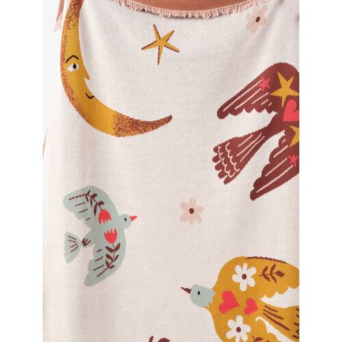 Linen House Kids Folk Woodland Blanket 120x140cm Soft Knitted Cotton