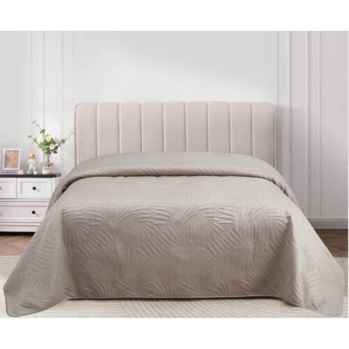 CDSI Microfiber Ultrasonic Bedcover 2 Pillow Cases?50x90cm Beige 240x260cm