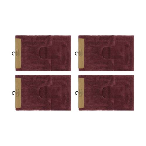 4x2pc CDSI Lunasoft Tufted Bathset Cotton Set Dusky Rose 50x80cm & 50x50cm