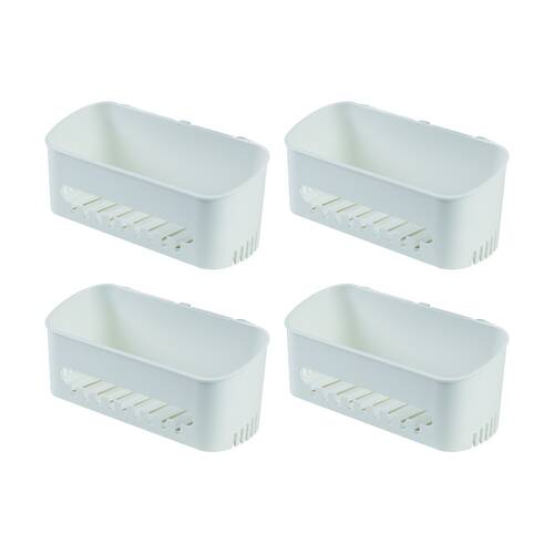 4PK Companion Suction Shelf Bathroom Storage Multiple Hooks Drainage 10kg