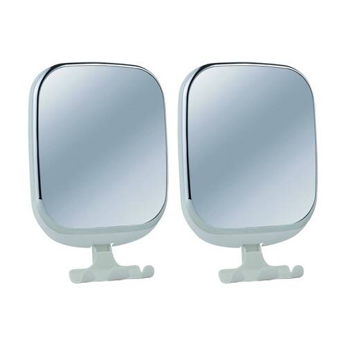 2PK Companion Suction Mirror Fogless Bathroom Hooks Push Installation