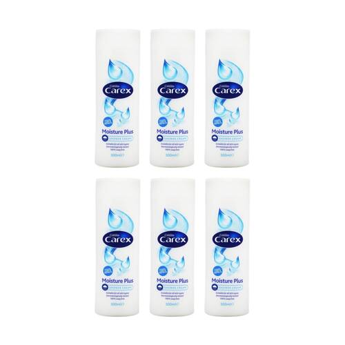 6PK Carex Shower Cream Moisture Plus Body Wash Moisturising Cleansing 500ml
