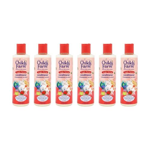 6PK Childs Farm Conditioner Sensitive Skin Strawberry Mint 250ml