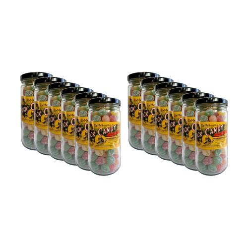 12PK Melbourne Rock Candy Tradition Hard Boiled Sweets Lollies Fruit Drops