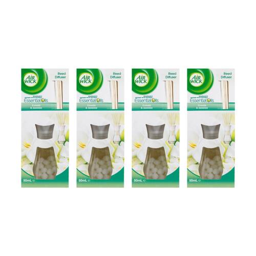 4PK Air Wick Reed Diffuser Essential Oils Freesia And Jasmine 50mL