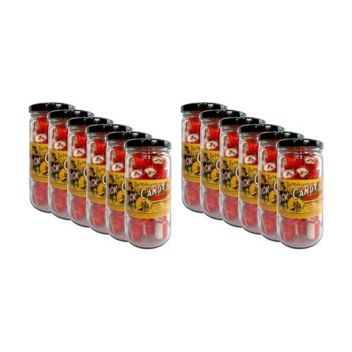 12PK Melbourne Rock Candy Tradition Hard Boiled Sweets Lollies Cherry