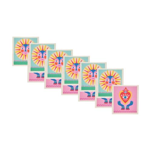 6x 2pc Annabel Trends Swedish Style Dish Cloths Fiesta Sun/Fiesta Heart 17x19cm
