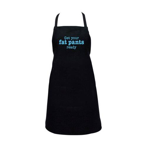 Annabel Trends Black & Blue Kitchen Apron Get Your Fat Pants Ready 60x80 cm