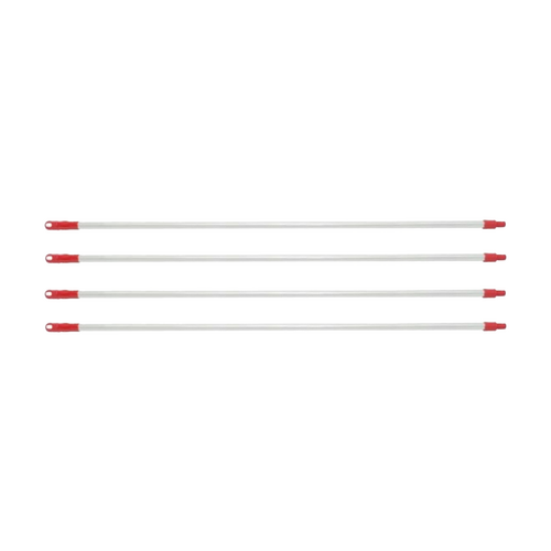 4PK Edco Ergonomic Grip Aluminium Commercial Grade Handle Red 1.5mx25mm