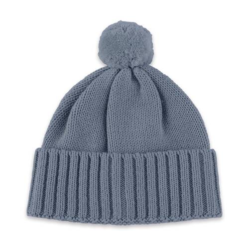 The Peanutshell Baby Knitted Beanie Winter Warming Headwear Cotton Navy