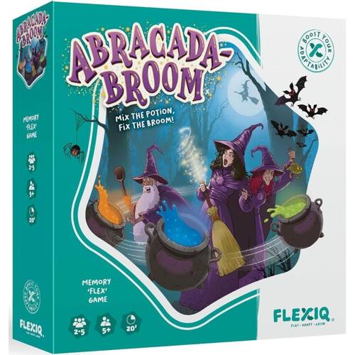 Flexiq Abracada-Broom Magical Memory Game 2-5 Players 20 Minute Play 5y+