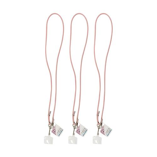 3PK Annabel Trends Snapstrap Phone Lanyard W/ Adjustable Strap Light Pink