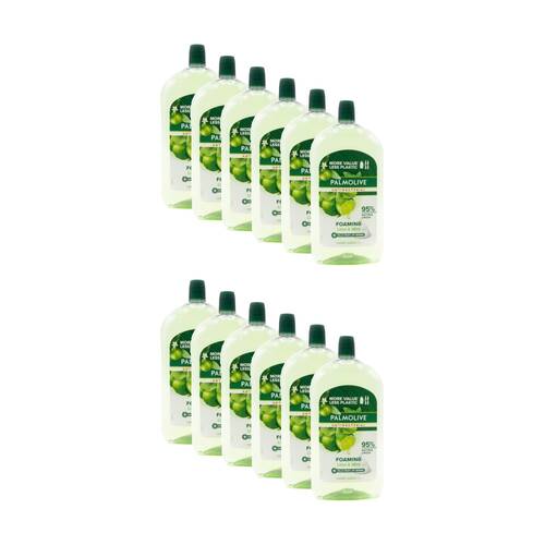 12PK Palmolive Naturals Nourishing Foaming Hand Wash 1L Refill Lime & Mint