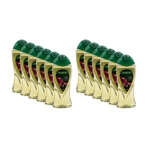 12PK Palmolive Luminous Oils Hydratng Body Wash 400mL Macadamia Oil & Peony