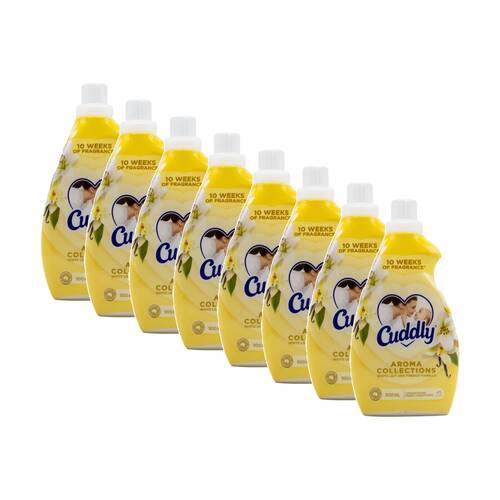 8PK Cuddly Aroma Collections Fabric Conditioner 900ml White Lily French Vanilla
