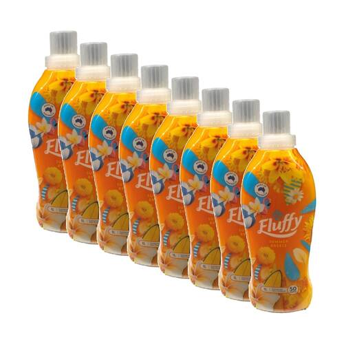 8PK Fluffy Concentrated Laundry Fabric Softener/Conditioner 1L Summer Breeze