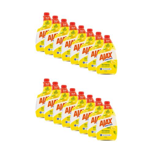 16PK Ajax Spray & Wipe Multi-Purpose Cleaning Refill Bottle 750mL Lemon Citrus
