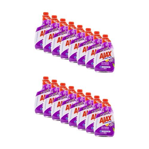 16PK Ajax Spray N Wipe Multi Purpose Cleaner Refill 750ml Lavender & Cirtrus