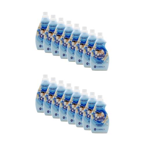 16PK Cuddly Concentrated Laundry Fabric Softener/Conditioner 1L Sunshine Fresh