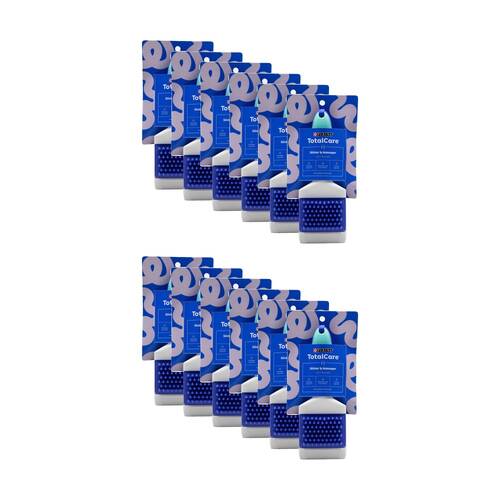 12PK Purina Total Care 2 In 1 Slicker & Massager For Cats Blue/White