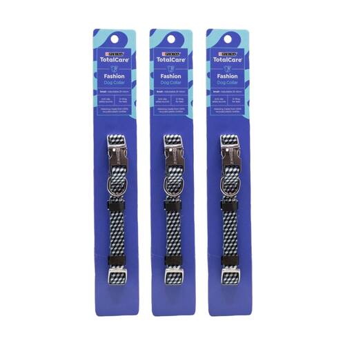 3PK Purina Total Care Fashion Adjustable Dog Collar Small 25-40cm Assorted
