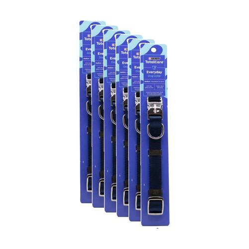 6PK Purina Total Care Everyday Adjustable Dog Collar Medium 30-50cm Assorted