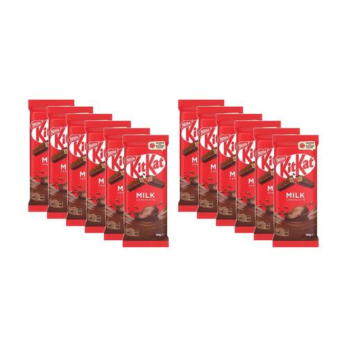 12PK Nestle Kit Kat Original Milk Chocolate W/ Crisp Wafer Block 160g