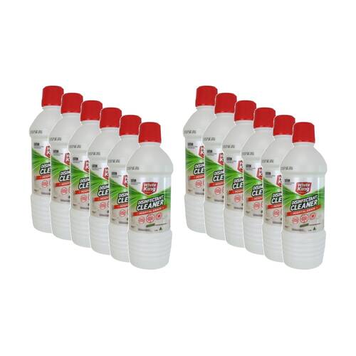 12PK White King Hospital Grade Citrus Multi-Surface Disinfectant Cleaner 1L