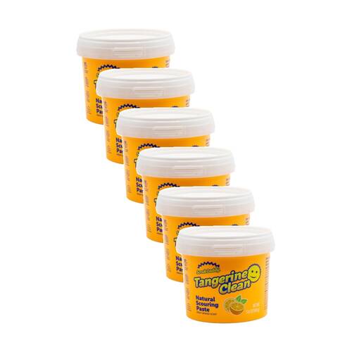 6PK Scrub Daddy Tangerine Clean Natural Scouring Paste Fresh Orange Scent 500g