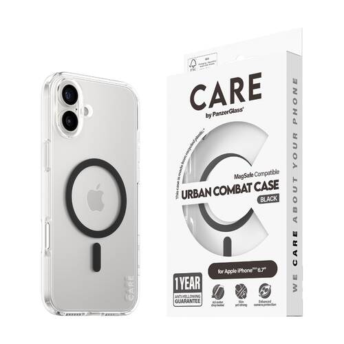 Panzer Flagship (MS) Case -iPhone 16 Plus Shockproof Phone Cover - Black
