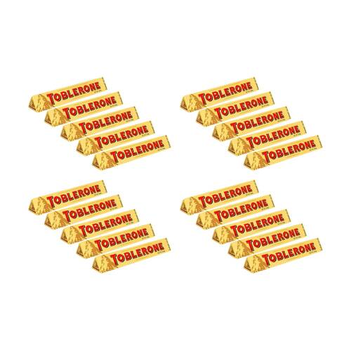 20PK Toblerone Original Swiss Milk Chocolate Block Honey & Almond Nougat 100g